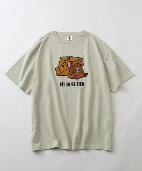 Tom&Jerry(トムアンドジェリー)の「【Tom & Jerry/トム & ジェリー】アートワークデザイン サガラ刺繍 半袖Tシャツ(Tシャツ/カットソー・レディース・グリーン/オフホワイト/スミクロ/ベージュ・L/M)」の12枚目の写真