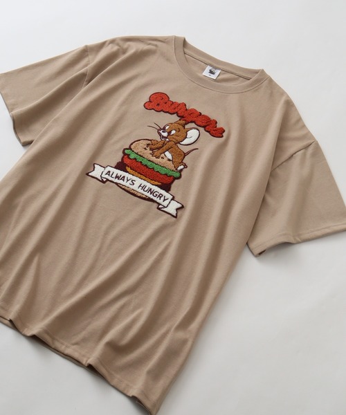 Tom&Jerry(トムアンドジェリー)の「【Tom & Jerry/トム & ジェリー】アートワークデザイン サガラ刺繍 半袖Tシャツ(Tシャツ/カットソー・レディース・グリーン/オフホワイト/スミクロ/ベージュ・L/M)」の11枚目の写真