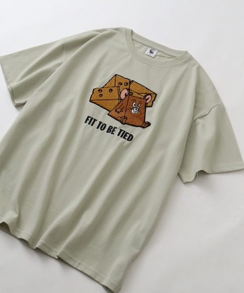 Tom&Jerry(トムアンドジェリー)の「【Tom & Jerry/トム & ジェリー】アートワークデザイン サガラ刺繍 半袖Tシャツ(Tシャツ/カットソー・レディース・グリーン/オフホワイト/スミクロ/ベージュ・L/M)」の13枚目の写真