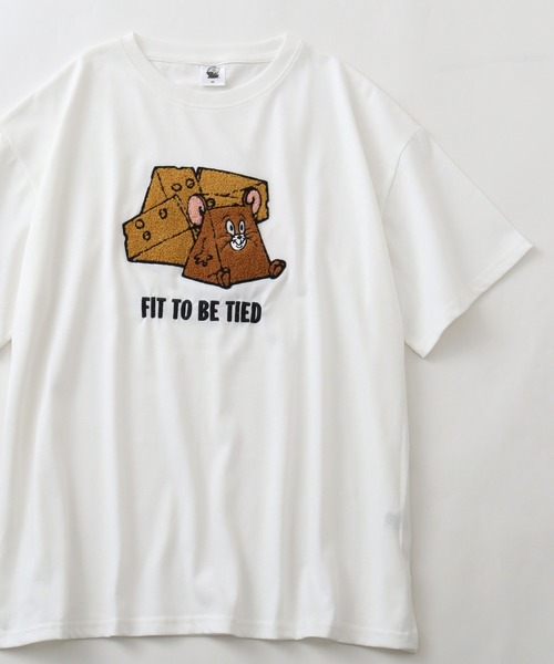 Tom&Jerry(トムアンドジェリー)の「【Tom & Jerry/トム & ジェリー】アートワークデザイン サガラ刺繍 半袖Tシャツ(Tシャツ/カットソー・レディース・グリーン/オフホワイト/スミクロ/ベージュ・L/M)」の20枚目の写真