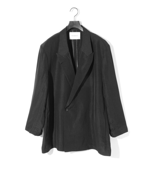 MIDIUMISOLID（ミディウミソリッド）の「MIDIUMISOLID Men’s テーラードロングジャケット（テーラードジャケット・メンズ・ブラック/ネイビー・48）」の2枚目の写真