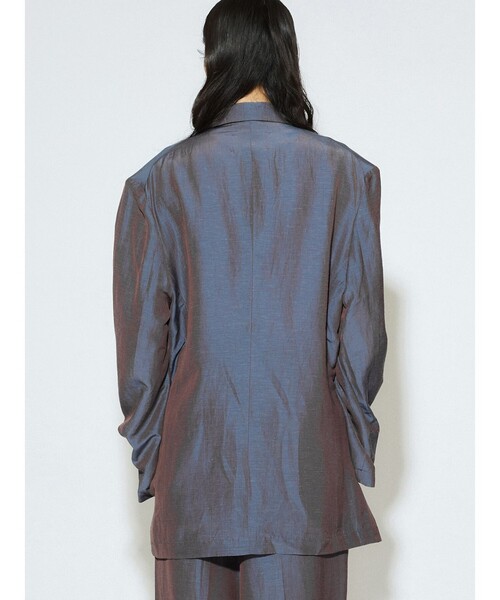 MIDIUMISOLID（ミディウミソリッド）の「MIDIUMISOLID Men’s テーラードロングジャケット（テーラードジャケット・メンズ・ブラック/ネイビー・48）」の7枚目の写真