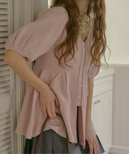 loin nuitロワンニュイ レースアップグリッターニット lace up glitter knit / レースアップグリッターニット（ニット