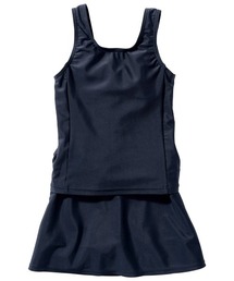 QUNTSTYLE（キュントスタイル）の「【ゆったりサイズ】【スクール水着　UVカット】セパレートパンツイン水着(ゼッケン付)（女の子）（水着・キッズ）」