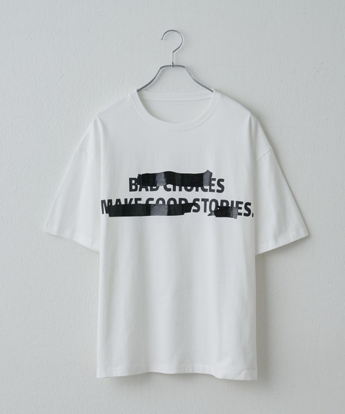 COLONY 2139(コロニートゥーワンスリーナイン)の「隠しプリントロゴTシャツ(Tシャツ/カットソー・メンズ・ホワイト/ブラック・MEDIUM/LARGE)」の1枚目の写真