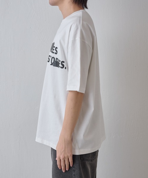COLONY 2139(コロニートゥーワンスリーナイン)の「隠しプリントロゴTシャツ(Tシャツ/カットソー・メンズ・ホワイト/ブラック・MEDIUM/LARGE)」の7枚目の写真