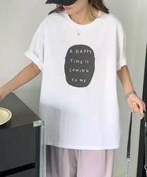aimoha | シンプルメッセージプリントTシャツ(Tシャツ/カットソー)