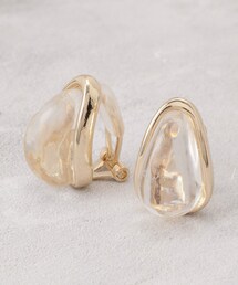 ビッグクリアメタルイヤリング