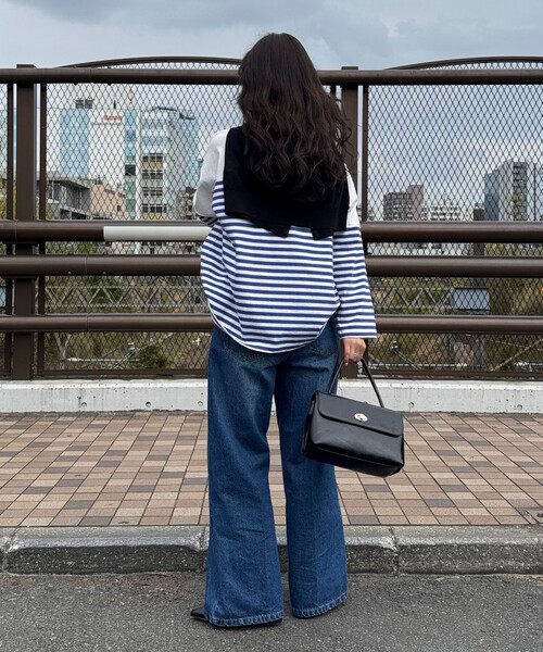 fredy emue(フレディエミュ)の「パネルボーダー刺繍プルオーバーカットソー(Tシャツ/カットソー・レディース・イエロー系その他/ピンク系その他/ブルー系その他/ブラック系その他・38)」の9枚目の写真