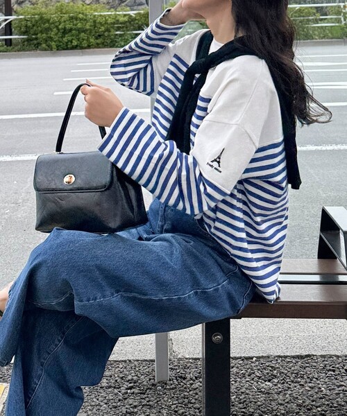 fredy emue(フレディエミュ)の「パネルボーダー刺繍プルオーバーカットソー(Tシャツ/カットソー・レディース・イエロー系その他/ピンク系その他/ブルー系その他/ブラック系その他・38)」の10枚目の写真