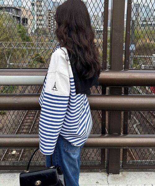 fredy emue(フレディエミュ)の「パネルボーダー刺繍プルオーバーカットソー(Tシャツ/カットソー・レディース・イエロー系その他/ピンク系その他/ブルー系その他/ブラック系その他・38)」の14枚目の写真