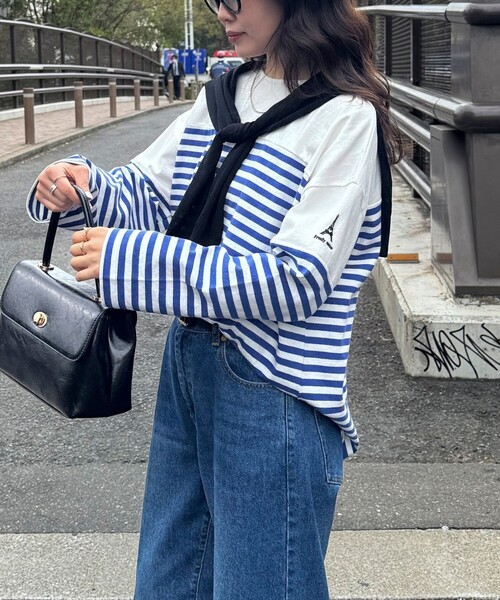fredy emue(フレディエミュ)の「パネルボーダー刺繍プルオーバーカットソー(Tシャツ/カットソー・レディース・イエロー系その他/ピンク系その他/ブルー系その他/ブラック系その他・38)」の15枚目の写真