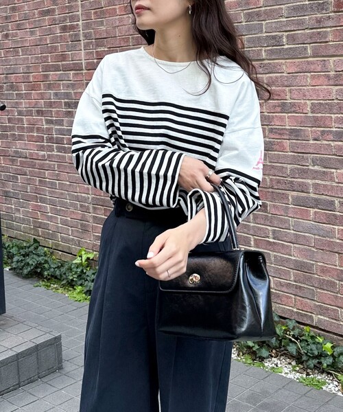 fredy emue(フレディエミュ)の「パネルボーダー刺繍プルオーバーカットソー(Tシャツ/カットソー・レディース・イエロー系その他/ピンク系その他/ブルー系その他/ブラック系その他・38)」の17枚目の写真