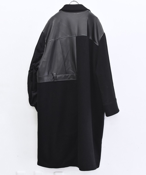 STOF（ストフ）の「FUSION RIDERS MIX COAT（ステンカラーコート・メンズ・ブラック/カーキ・S/M）」の18枚目の写真