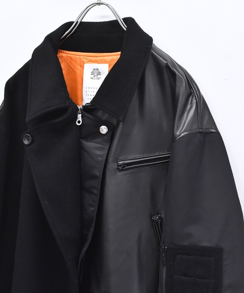 STOF（ストフ）の「FUSION RIDERS MIX COAT（ステンカラーコート・メンズ・ブラック/カーキ・S/M）」の21枚目の写真