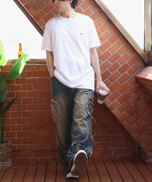 TOMMY HILFIGER（トミーヒルフィガー）の「TOMMY HILFIGER クルーネック半袖Tシャツ（Tシャツ/カットソー・メンズ・ホワイト/ダークネイビー/ブラック・LARGE/MEDIUM/X-LARGE）」の6枚目の写真