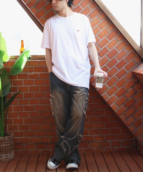 TOMMY HILFIGER（トミーヒルフィガー）の「TOMMY HILFIGER クルーネック半袖Tシャツ（Tシャツ/カットソー・メンズ・ホワイト/ダークネイビー/ブラック・LARGE/MEDIUM/X-LARGE）」の12枚目の写真