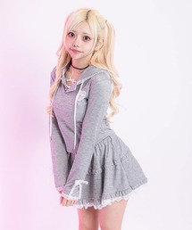 Diable baiser（ディアブルベーゼ）の「可愛いスポーティミックスフーディセットアップ（セットアップ）」