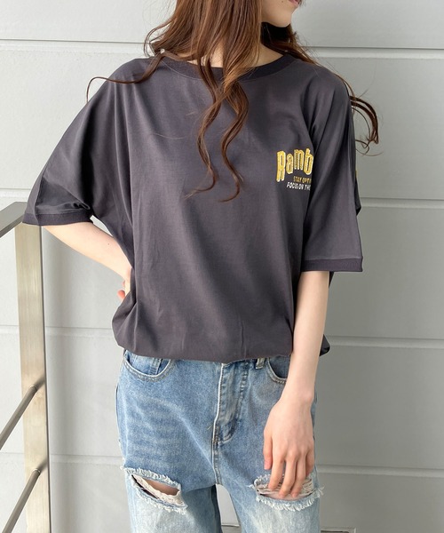 GLAMOROUS JANE(グラマラスジェーン)の「クルードルマンハンバーガープリントTシャツ(Tシャツ/カットソー・レディース・ブラック/オフホワイト/チャコールグレー/杢グレー・FREE)」の14枚目の写真