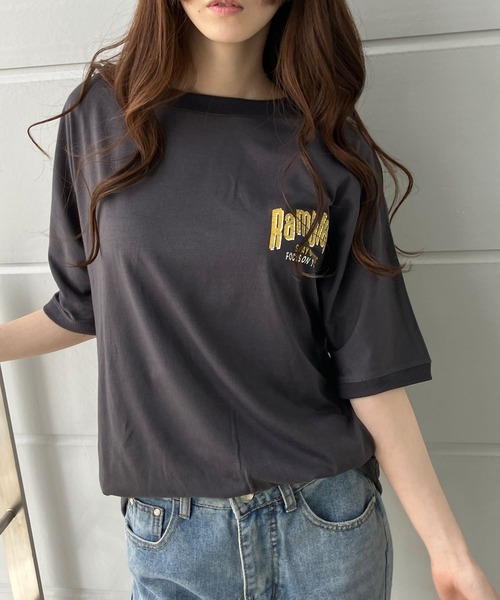 GLAMOROUS JANE(グラマラスジェーン)の「クルードルマンハンバーガープリントTシャツ(Tシャツ/カットソー・レディース・ブラック/オフホワイト/チャコールグレー/杢グレー・FREE)」の18枚目の写真