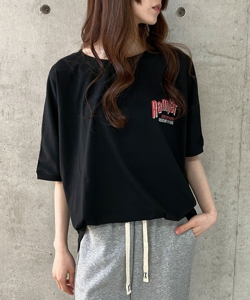 GLAMOROUS JANE(グラマラスジェーン)の「クルードルマンハンバーガープリントTシャツ(Tシャツ/カットソー・レディース・ブラック/オフホワイト/チャコールグレー/杢グレー・FREE)」の7枚目の写真