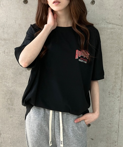 GLAMOROUS JANE(グラマラスジェーン)の「クルードルマンハンバーガープリントTシャツ(Tシャツ/カットソー・レディース・ブラック/オフホワイト/チャコールグレー/杢グレー・FREE)」の8枚目の写真