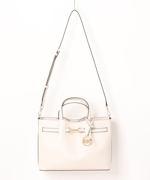 MICHAEL KORS（マイケルコース）の「CARSON センタージップ サッチェル ミディアム（ハンドバッグ・レディース・ベージュ系・FREE）」の7枚目の写真