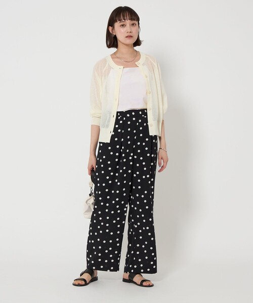 green label relaxing(グリーンレーベルリラクシング)の「【WEB限定】<at ease>キャミソール(キャミソール・レディース・ブラック/オフホワイト・FREE)」の8枚目の写真