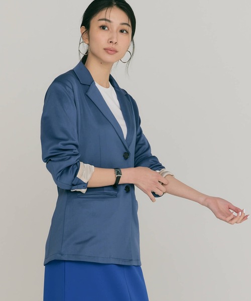 BLUE×PALANG(ブルーパラン)の「NEO GATHER JACKET(テーラードジャケット・レディース・ダークブルー・FREE)」の5枚目の写真