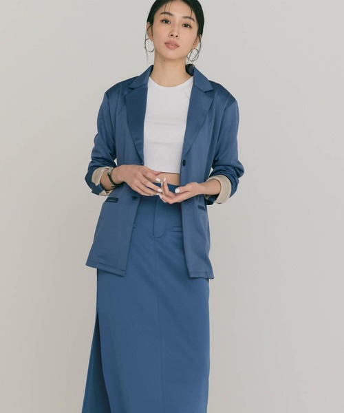 BLUE×PALANG(ブルーパラン)の「NEO GATHER JACKET(テーラードジャケット・レディース・ダークブルー・FREE)」の2枚目の写真
