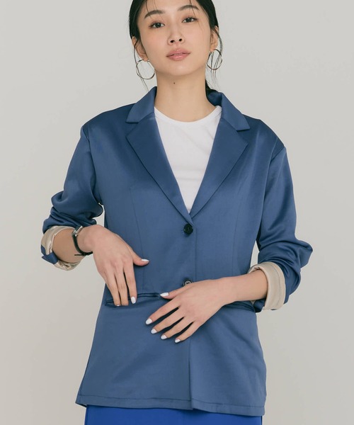 BLUE×PALANG(ブルーパラン)の「NEO GATHER JACKET(テーラードジャケット・レディース・ダークブルー・FREE)」の10枚目の写真