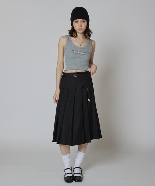 アクレント ACLENT プリーツ ラップ ロングスカート 人気完売 ストレッチ プリーツラップロングスカート｜ACLENT（アクレント）