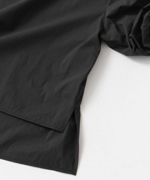 ITEMS URBANRESEARCH（アイテムズ アーバンリサーチ）の「コットンナイロンバルーンスリーブプルオーバー（Tシャツ/カットソー・レディース・ブラック/オフホワイト・FREE）」の12枚目の写真