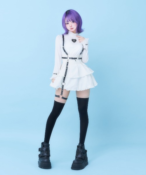 Hauls ティアードふり×２ミニ×２すかーと 【インパン付き】 ティアードふり×2ミニ×2すかーと | Hauls