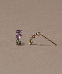 【K10】天然石フープピアス<動画あり>