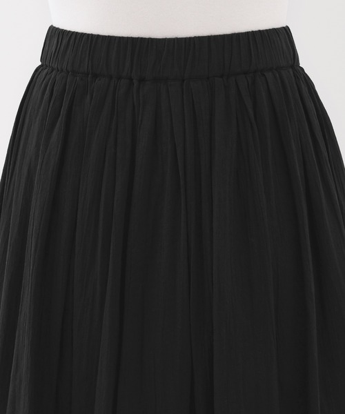 無印良品（ムジルシリョウヒン）の「婦人　強撚ボイル　ギャザースカート（スカート・レディース・ダークグリーン/ブラック/オフホワイト/ブラック系・L/M/S/XL）」の18枚目の写真