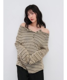 トップス Enewd nina half button bicolor tops #2 Enewd nina half button bicolor tops #2