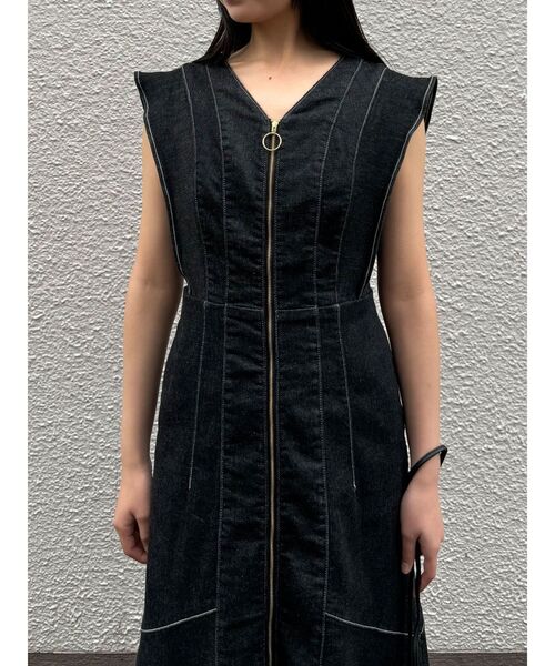 Lee（リー）の「【Leeコラボ】フレアスリーブデニムワンピース（ワンピース・レディース・ブラック/インディゴブルー・SMALL/MEDIUM）」の8枚目の写真