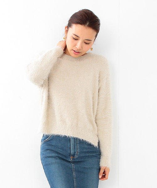 BEAMS LIGHTS Women's(ビームスライツ ウィメンズ)の「BEAMS LIGHTS / 裾スリットフェザープルオーバー(ニット/セーター・レディース・ホワイト系その他/グレー・ONE SIZE)」の14枚目の写真