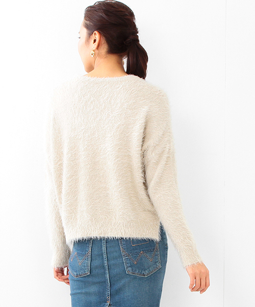 BEAMS LIGHTS Women's(ビームスライツ ウィメンズ)の「BEAMS LIGHTS / 裾スリットフェザープルオーバー(ニット/セーター・レディース・ホワイト系その他/グレー・ONE SIZE)」の12枚目の写真