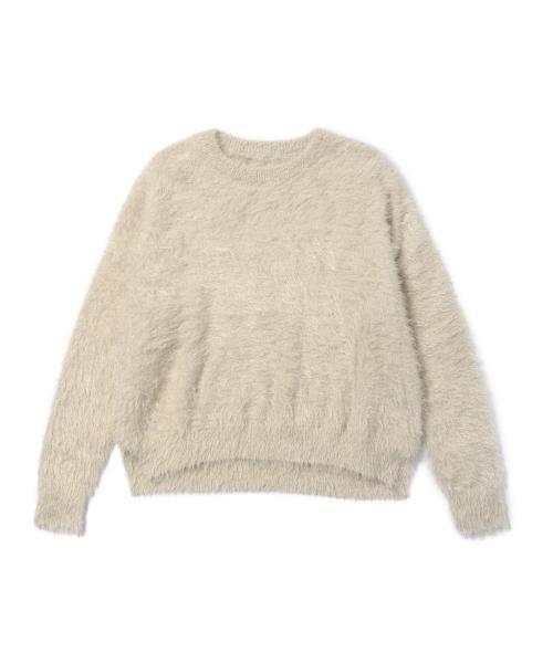 BEAMS LIGHTS Women's(ビームスライツ ウィメンズ)の「BEAMS LIGHTS / 裾スリットフェザープルオーバー(ニット/セーター・レディース・ホワイト系その他/グレー・ONE SIZE)」の3枚目の写真