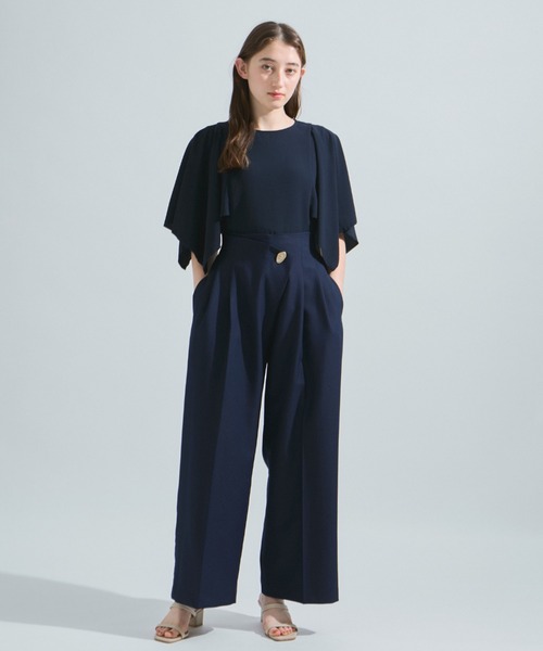 ketty(ケティ)の「ストレッチツイルデザインタックパンツ≪手洗い可能≫(その他パンツ・レディース・ライトグレー/ネイビー・M)」の20枚目の写真