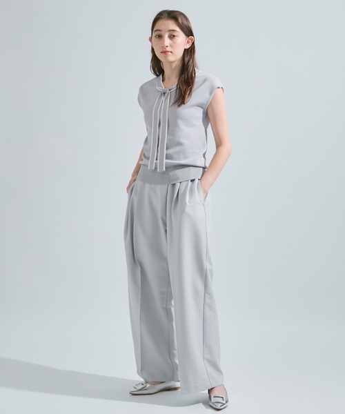 ketty(ケティ)の「ストレッチツイルデザインタックパンツ≪手洗い可能≫(その他パンツ・レディース・ライトグレー/ネイビー・M)」の22枚目の写真
