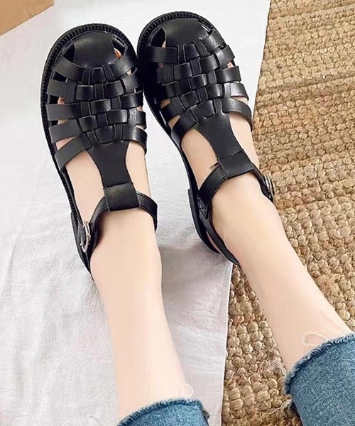 shopnikoniko（ショップニコニコ）の「グルカサンダル フラットソールサンダル（サンダル・レディース・ホワイト/ブラック・38/37/36/39）」の8枚目の写真