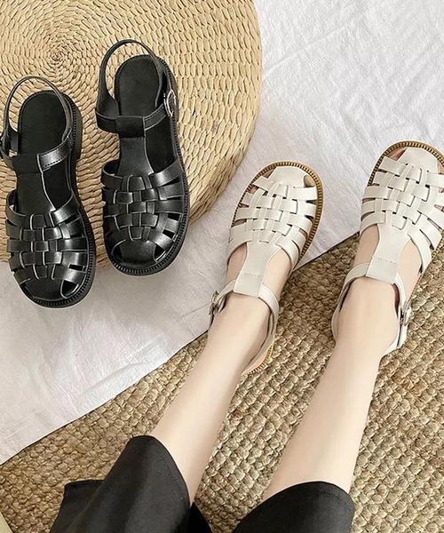 shopnikoniko（ショップニコニコ）の「グルカサンダル フラットソールサンダル（サンダル・レディース・ホワイト/ブラック・38/37/36/39）」の10枚目の写真