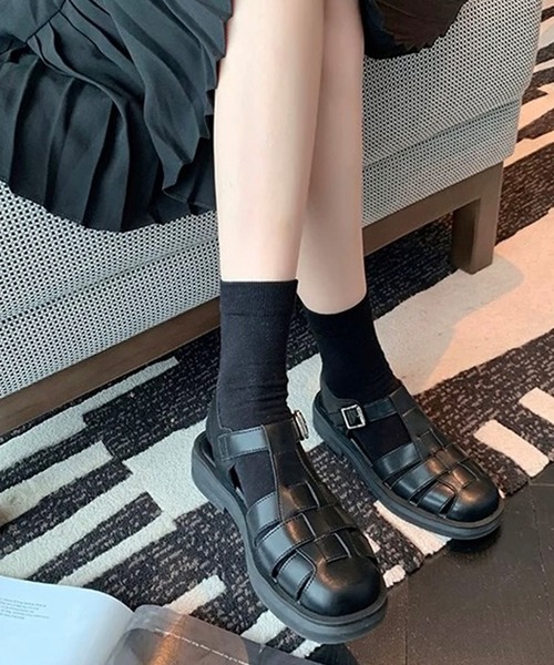 shopnikoniko(ショップニコニコ)の「グルカサンダル フラットソールサンダル(サンダル・レディース・ホワイト/ブラック・38/37/36/39)」の7枚目の写真
