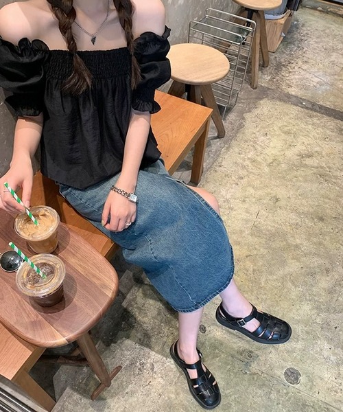 shopnikoniko(ショップニコニコ)の「グルカサンダル フラットソールサンダル(サンダル・レディース・ホワイト/ブラック・38/37/36/39)」の8枚目の写真