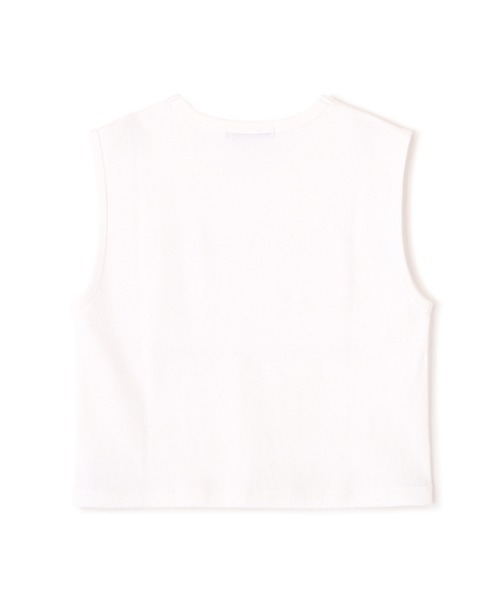 ETRE TOKYO（エトレトウキョウ）の「スリーブレスショートプルオーバー（Tシャツ/カットソー・レディース・ベージュ/ホワイト/ブラック・FREE）」の8枚目の写真