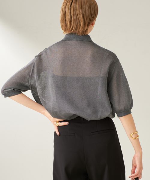 plage(プラージュ)の「CURRENTAGE / カレンテージ METALIC C/KNIT トップス(ニット/セーター・レディース・チャコールグレー・FREE)」の13枚目の写真