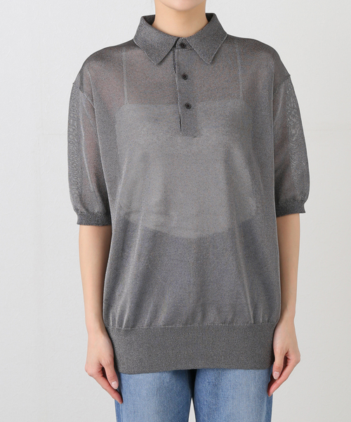 plage(プラージュ)の「CURRENTAGE / カレンテージ METALIC C/KNIT トップス(ニット/セーター・レディース・チャコールグレー・FREE)」の5枚目の写真